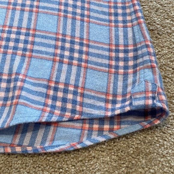 Proper Cloth Flannel Brushed Cotton Pink Blue Plaid Button Down Shirt XL - Picture 7 of 11